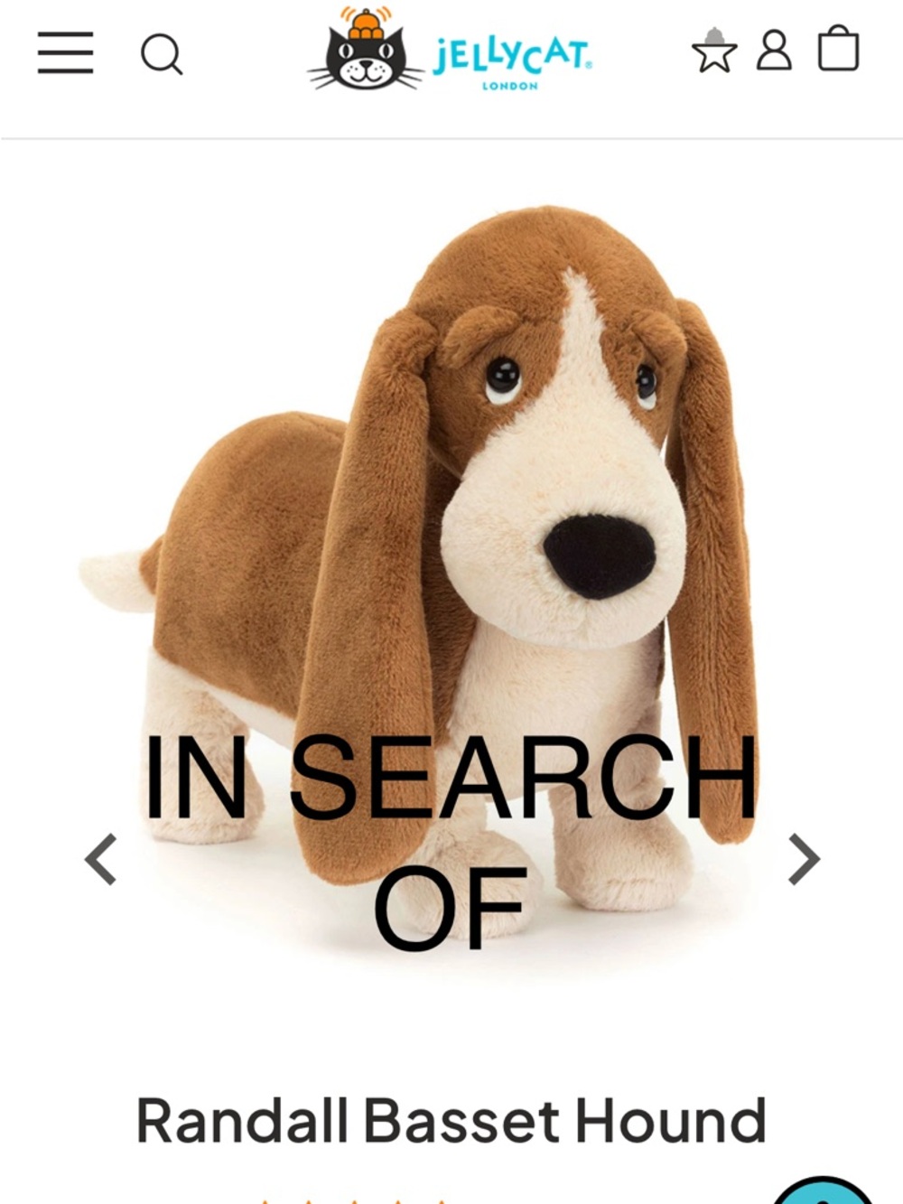 ISO Jellycat Randall Basset Hound